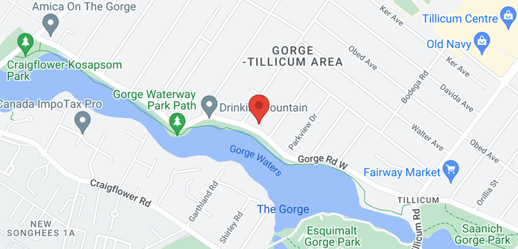 map of 566 Gorge Rd W